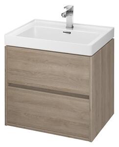 Cersanit Crea, závesná skrinka s umývadlom 60cm, set B114, dub, S801-288