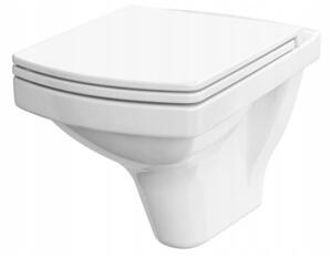 Cersanit Easy Clean On, závesná wc misa 52,5x36cm + antibakteriálne sedátko z duroplastu, biela, K701-144
