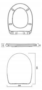 Cersanit Moduo Delfi, antibakteriálne toaletné sedátko z duroplastu, biela, K98-0191