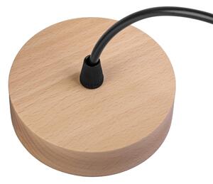 Luster na lanku WOODNEST 1xE27/15W/230V borovica/dymová čierna