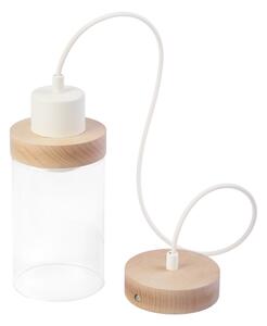 Luster na lanku WOODNEST 1xE27/15W/230V borovica/krémová