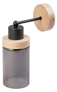 Nástenné svietidlo WOODNEST 1xE27/15W/230V borovica/dymovo čierna