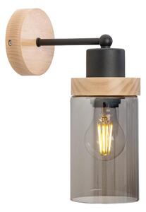 Nástenné svietidlo WOODNEST 1xE27/15W/230V borovica/dymovo čierna