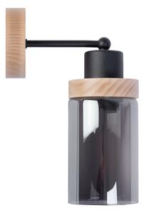 Nástenné svietidlo WOODNEST 1xE27/15W/230V borovica/dymovo čierna