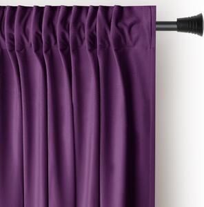 Záves AmeliaHome Velvet s multifunkčnou páskou slivkový, veľkosť 140x245