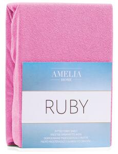 Restilo Froté plachta s gumou AmeliaHome Ruby ružová, veľkosť 160-180x200