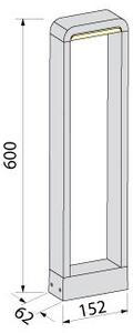 BRILAGI - LED Vonkajšie svietidlo BARI LED/10W/230V 4000K IP65 60 cm antracit