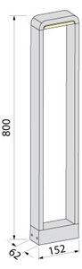 BRILAGI - LED Vonkajšie svietidlo BARI LED/10W/230V 4000K IP65 80 cm antracit