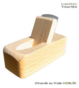 TifanTEX Otvárač na fľaše Hoblík 8x3x3cm, drevo, kov