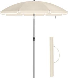 SONGMICS Záhradný slnečník s ochranným obalom UNTRA 160 cm béžový
