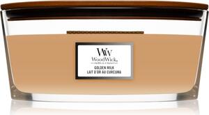 Woodwick Golden Milk vonná sviečka s dreveným knotom (hearthwick) 453.6 g