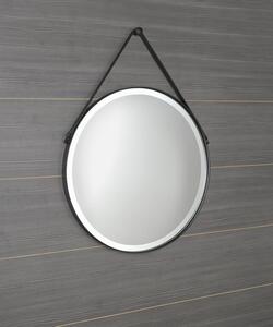 Sapho, ORBITER zrkadlo guľaté s popruhom, o 60cm, čierna mat, ORT060
