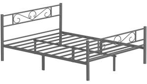VASAGLE Kovový rám postele čierny 160 x 200 cm