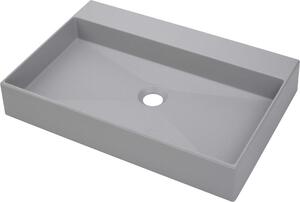 Deante Correo, granitové umývadlo na dosku 60x40 cm, šedá metalíza, CQR_SU6S
