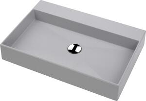 Deante Correo, granitové umývadlo na dosku 60x40 cm, šedá metalíza, CQR_SU6S