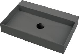 Deante Correo, granitové umývadlo na dosku 60x40 cm, antracitová metalíza, DEA-CQR_TU6S