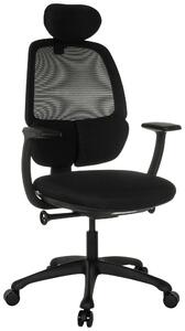 OTOČNÁ STOLIČKA, sieťovina, čierna MID.YOU - Online Only kancelárie, Online Only