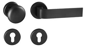 Dverové kovanie MP Cinto-R 2732 (BS - Čierna matná), kľučka-kľučka, WC kľúč, MP BS (čierna mat)