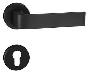 Dverové kovanie MP Cinto-R 2732 (BS - Čierna matná), kľučka-kľučka, Bez spodnej rozety, MP BS (čierna mat)