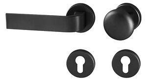Dverové kovanie MP Cinto-R 2732 (BS - Čierna matná), kľučka-kľučka, WC kľúč, MP BS (čierna mat)