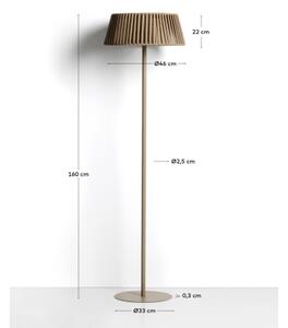 ALDETA záhradná solárna podlahová lampa Béžová