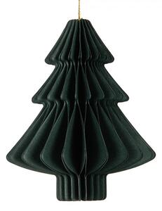 Papierová zelená skladacia vianočná ozdoba stromček - Ø 9*10 cm - Clayre & Eef