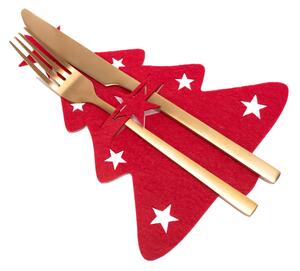 Tutumi, vianočný obal na príbor 10ks KF357-10, červená, CHR-09530