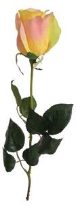 Umelá kvetina Ruža ružovo-žltá, 68 cm, 5 ks
