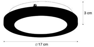 Stropné svietidlo natural 17 cm vrátane LED 3-stupňovo stmievateľné - Linda