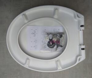 Cersanit President, antibakteriálne toaletné sedátko z duroplastu s pomalým zatváraním, biela, K98-0074