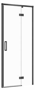Cersanit Larga, krídlové dvere do otvoru 90x195cm, pravé prevedenie, 6mm číre sklo, čierny profil, S932-124