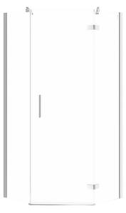 Cersanit Jota, 5-uhoľníkový sprchovací kút 90x90x195 cm, pravé dvere, 6mm číre sklo, chrómový profil, S160-013