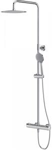 Cersanit City, nástenná sprchová sada s termostatickou batériou, chrómová, S951-340