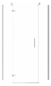 Cersanit Jota, 5-uhoľníkový sprchovací kút 90x90x195 cm, ľavé dvere, 6mm číre sklo, chrómový profil, S160-014