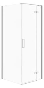 Cersanit Jota, rohový sprchovací kút 80 (dvere pravé) x 80 (stena) x 195, 6mm číre sklo, chrómový profil, S160-006
