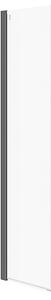 Cersanit Mille, otočná sprchová zástena typu Walk-In 50x200 cm, 8mm číre sklo, čierny profil, S161-012