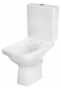 Cersanit Easy CleanOn, kombi wc so splachovaním 3/5l + sedátko z duroplastu s pomalým zatváraním, biela, K102-028