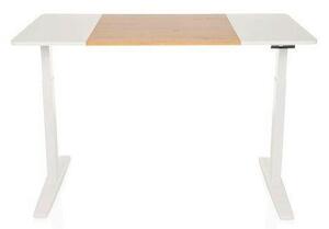 PÍSACÍ STÔL, biela, farba duba, 140/70/73 - 118 cm MID.YOU - Online Only kancelárie, Online Only