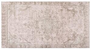 Koberec ružový bavlna polyester 80 x 150 cm orientálny vzor vintage štýl obývačka spálňa