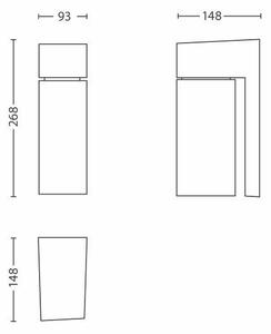 Philips 16942/87/PN Border vonkajšie nástenné svietidlo E27 1x42W IP44 šedé