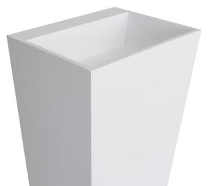 Umývadlo voľne stojace z liateho mramoru VERA (LUZZI) 500x400x850 mm, biela farba KELUZW - Besco
