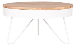 LABEL51 Konferenčný stolík Saran 80x80x43 cm drevo/biely