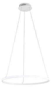 LED závesné svietidlo Axis, Ø 60 cm, biela, kov,, Biela / opálová, Obývacia izba / jedáleň, kov, Moderný, Závesné svietidlo
