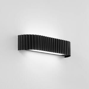LED nástenné svetlo Niike, čierna, šírka 40 cm, kov,, Čierna, Obývacia izba / jedáleň, kov, Moderný
