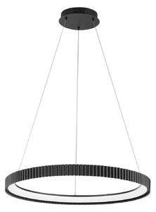 LED závesné svietidlo Niike, čierna, Ø 70 cm, kov,, Čierna, Obývacia izba / jedáleň, kov, Moderný, Závesné svietidlo