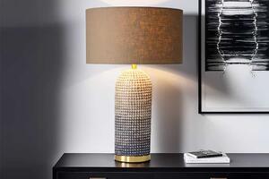 Dizajnová stolová lampa Saretha 61 cm hnedá