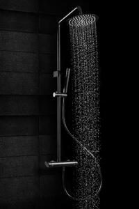 Deante Arnika, termostatická sprchová batéria s dažďovou sadou, čierna matná, NAC_N1QK