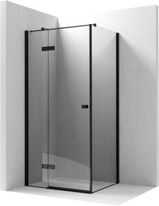 Deante Arnika, obdĺžnikový sprchový kút 100 (dvere) x80 (stena) cm, výška 200cm, 6mm číre sklo s EasyClean, čierny profil, KQA_046P