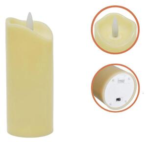 LED stĺpová sviečka RUHHY 12,5 cm béžová