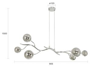 Brilagi - LED luster na lanku MISTEL 6xG9/3W/230V čierny chróm/dymová